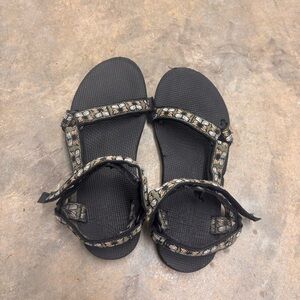 Teva Outdoor Sandals Butterfly Olive Green Brown Womens 10